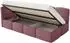 Selsey Cloudy Kinderbett 120x200cm, Velours, rosa, mit Bettkasten und 2x Rausfallschutz