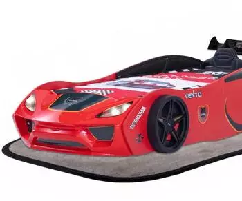 Coemo Vento Sport Kinderbett Rennwagen-Design 90x200cm mit Lattenrost, LED (Vento Sport)