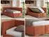 MKS Meble ARVO Jugendbett 90x200 mit Bettkasten, orange Plüsch (800001511951)