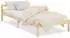Homestyle4u Einzelbett Massivholz Kiefer Natur mit Lattenrost, 90x200cm