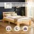 Homestyle4u Einzelbett 90x200cm Holz Natur mit Lattenrost (2191)