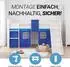 Homestyle4u Hochbett 90x200 Kinderbett mit Rutsche, Treppe und Matratze, Blau (2570)