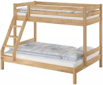 Erst-Holz Etagenbett 90x200 / 140x200 Buche massiv lackiert (60.14-09-14)