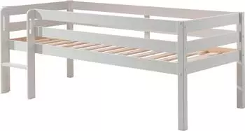Vipack Pino Halbhochbett 90x200cm, Kiefer, Wei&szlig;