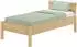 Erst-Holz Einzelbett Eschenholz mit Rost 100x200 (V-60.90-10K)