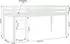 Homestyle4u Hochbett 90x200 Kiefer Weiß mit Lattenrost & Vorhang Mint (2936)