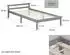 Homestyle4u Einzelbett 90x200cm mit Lattenrost, Kiefer, Grau