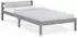 Homestyle4u Einzelbett 90x200cm mit Lattenrost, Kiefer, Grau