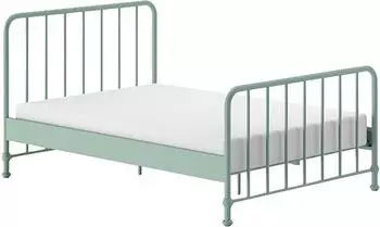 Vipack Bronxx Metallbett 140x200cm, matt grün, inkl. Lattenrost (Bronxx)