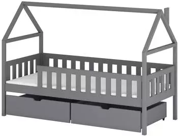 Mirjan24 Hausbett Domi mit 2 Schubladen, Kiefer, 80x180cm (Domi)