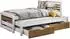Mirjan24 Calwin 90 Kinderbett mit Ausziehbett, Holz, 90x200cm