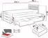 Mirjan24 Calwin 90 Kinderbett mit Ausziehbett, Holz, 90x200cm