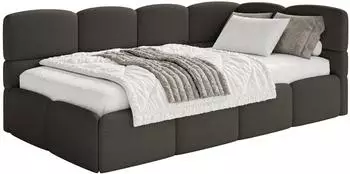 Selsey Cloudy Jugendbett 120x200cm Boucl&eacute; mit Bettkasten, Braun