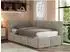 MKS Meble ARVO Jugendbett 90x200 gepolstert, Bettkasten, Gasdruckfeder, grau (800001511930)
