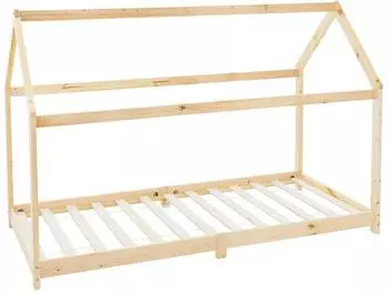ML-Design Hausbett Kinderbett mit Dach und Lattenrost, Kiefer massiv, 90x200cm