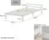 Homestyle4u Holzbett Kiefer 90x200cm weiß (1412)