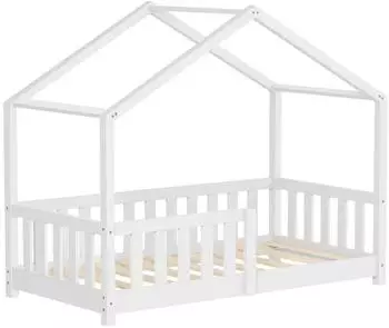ML-Design Hausbett Kiefernholz, wei&szlig;, 70x140cm (490017614)