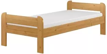 Erst-Holz Einzelbett 90x200 Kiefer Echtholz, eicheton gebeizt (60.39-09E)