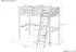 Erst-Holz Hochbett 90x200 Kiefer Massivholz (60.23-09)