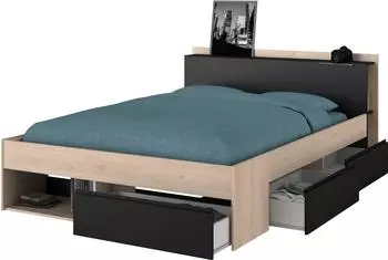 Parisot Most 7 Schubkastenbett 140x200, Eiche Jackson (25758667-0)