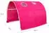 Homestyle4u Kinderhochbett 90x200cm mit Rutsche, Turm und Matratze, weiß/pink (2585)