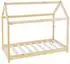 ML-Design Hausbett Kinderbett mit Dach und Lattenrost, Kiefer massiv, natur, 70x140cm (3000013207)