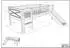 Vipack Scott Spielbett mit Leiter und Rutsche, Kiefer massiv, weiß, 90x200cm
