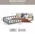 Homestyle4u Kinderbett Montessori 90x200 grau mit Matratze und Rausfallschutz (3123)