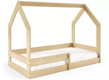Masseno Flora Kinderbett mit Rausfallschutz, Kiefernholz, 80x160cm
