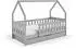 Masseno BELLA Kinderbett mit Schublade & Rausfallschutz, Holz, hellgrau, 80x190cm