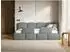Selsey Cloudy Jugendbett 120x200cm, Chenille dunkelgrau, 2 Rausfallschutz, Bettkasten (CLOUDY)