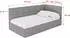 ALTDECOR Livy Jugendbett mit Bettkasten und Matratze, hellgrau, 100x200cm (800001704291)