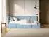 Selsey Cloudy Jugendbett 120x200cm, Samt hellblau, Bettkasten & Matratze