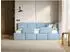 Selsey Cloudy Kinderbett 90x200 mit Rausfallschutz, Samt hellblau