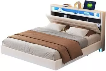 OKWISH Hochbett Hausbett-Design 90x200cm mit Treppe, Fallschutz & Fenster, weiß