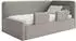 Selsey Fanko Kinderbett mit Rausfallschutz, Samt, graubeige, 90x200cm
