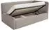 Selsey Fanko Kinderbett mit Rausfallschutz, Samt, graubeige, 90x200cm