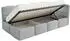 Selsey Cloudy Jugendbett 90x200cm mit Matratze & Bettkasten, Samt, grau