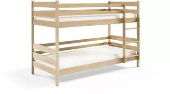 Masseno SIMBA Etagenbett 80x190cm, Kiefernholz, mit Rausfallschutz und Leiter (SIMBA)