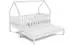 Masseno Bambina Kinderbett mit Rausfallschutz, Massivholz, weiß, 80x160cm