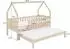 Masseno Bambina Kinderbett mit Rausfallschutz, Massivholz, weiß, 80x160cm
