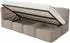 Selsey Cloudy Jugendbett mit Matratze & Bettkasten, Samt, beige, 90x200cm