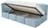 Selsey Cloudy Kinderbett 90x200, Rausfallschutz, Samt hellblau