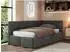 MKS Meble ARVO Jugendbett 90x200 mit Bettkasten, Gasdruckfeder, dunkelgrau (800001511970)
