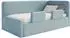 Selsey Fanko Kinderbett 90x200cm mit Rausfallschutz, Samt, hellblau