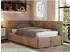 MKS Meble ARVO Jugendbett 90x200 mit Bettkasten, braunes Kunstleder (800001512021)