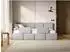 Selsey Cloudy Kinderbett 90x200 mit Rausfallschutz, Kopfteil links, Samt hellgrau