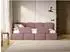 Selsey Cloudy Kinderbett 90x200, Rausfallschutz, Samt rosa (Cloudy)
