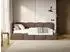 Selsey Cloudy Jugendbett 120x200cm, Kopfteil links, Samt, braun (CLOUDY)