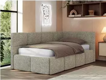 MKS Meble ARVO Jugendbett 90x200 mit Bettkasten und Lattenrost, grau (800001511919)